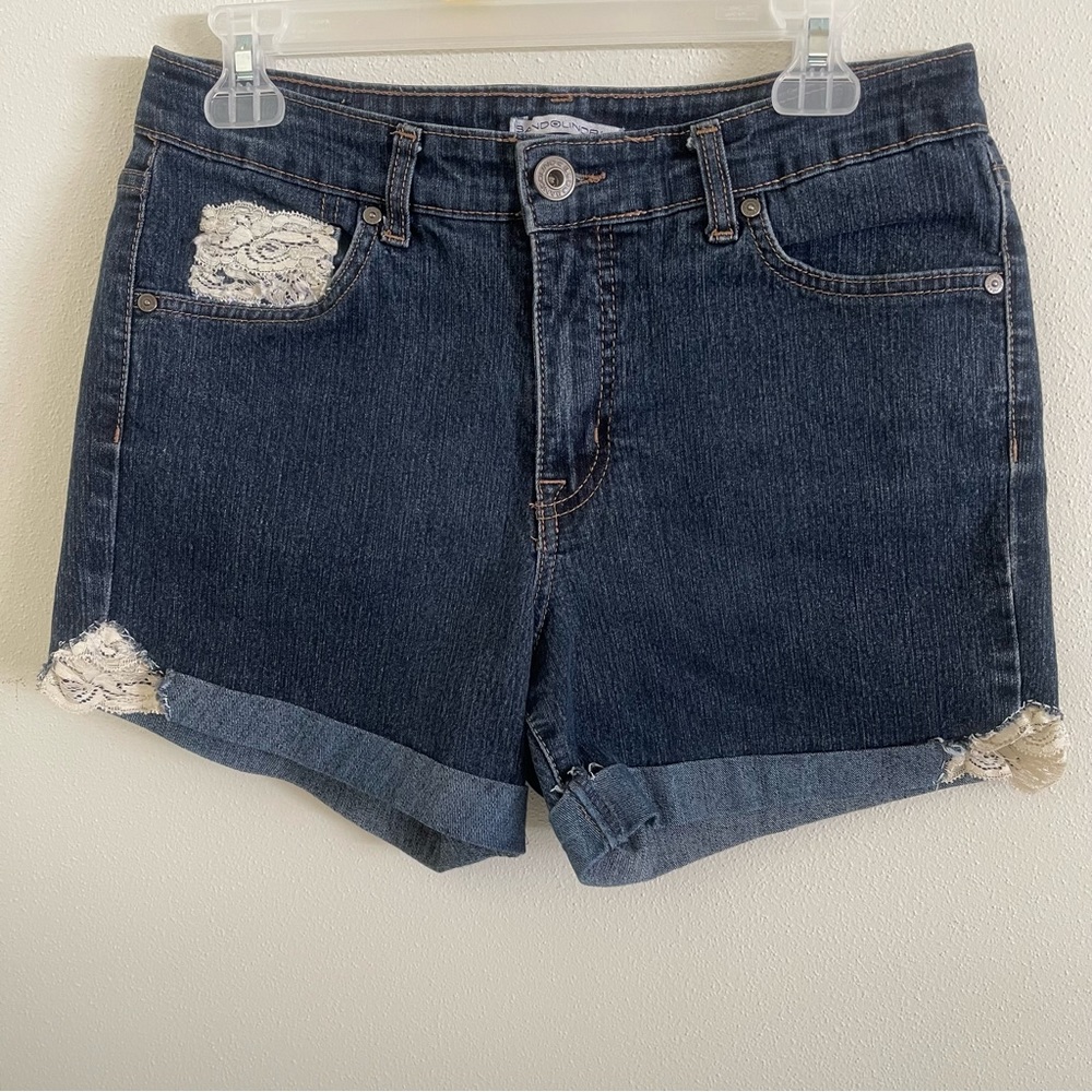 Bandolino lace denim shorts size 10
